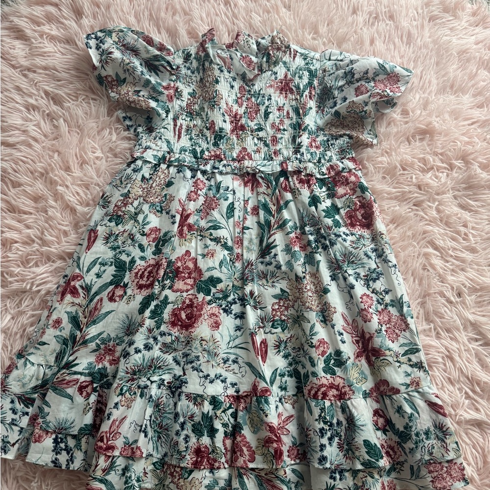 Janie and Jack Blue Sundress with Flutter Sleeves and V-neck